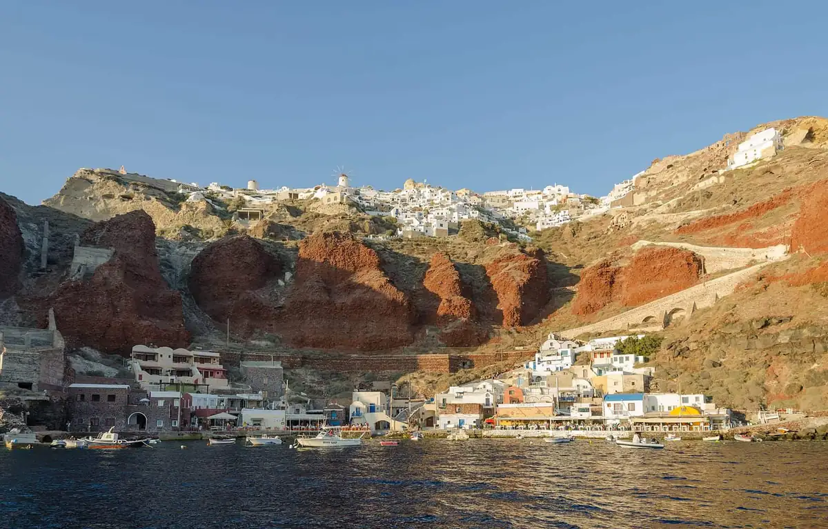 White houses of Oia on Santorini